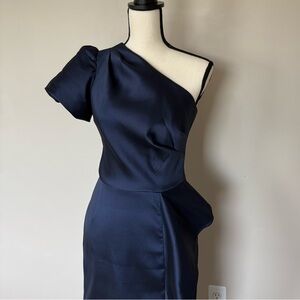 Teri Jon One Shoulder Evening Gown